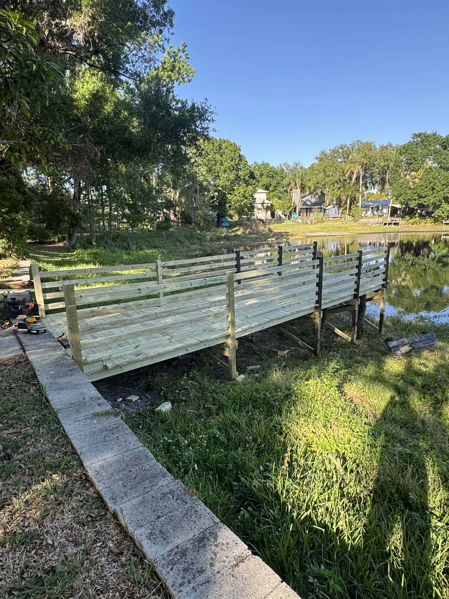 Valrico deck builders - dock privacy wall construction